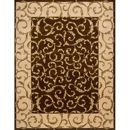 NOURISON Versailles Palace Area Rug Collection Chocolate 5 Ft 3 In. X 8 Ft 3 In. Rectangle 99446429254